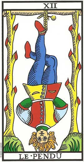 O Pendurado ou Enforcado no Tarot de Marseille restaurado por Jodorowsky e Camoin