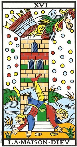 A Casa de Deus ou Torre no Tarot de Marseille restaurado por Jodorowsky e Camoin