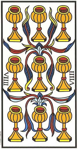 Nove de Copas no Tarot de Marseille restaurado por Jodorowsky e Camoin