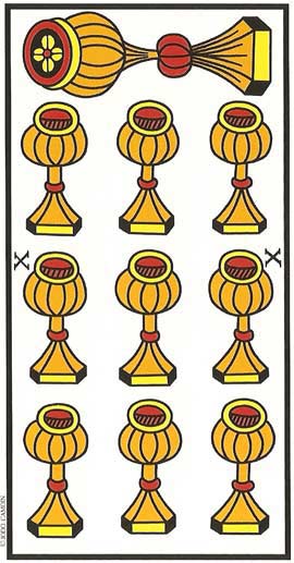 Dez de Copas no Tarot de Marseille restaurado por Jodorowsky e Camoin