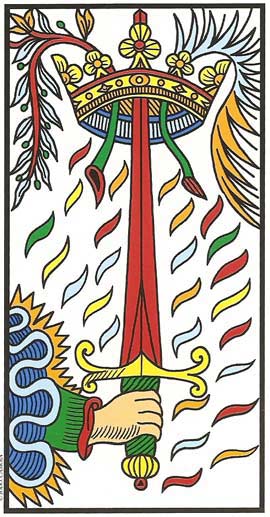 s de Espadas no Tarot de Marseille restaurado por Jodorowsky e Camoin