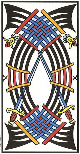 Dez de Espadas no Tarot de Marseille restaurado por Jodorowsky e Camoin