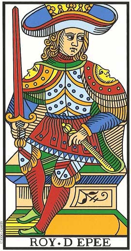 Rei de Espadas no Tarot de Marseille restaurado por Jodorowsky e Camoin