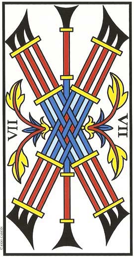 Sete de Paus no Tarot de Marseille restaurado por Jodorowsky e Camoin