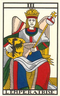 A Imperatriz no Tarot de Jean Noblet restaurado por Jean-Claude Flornoy