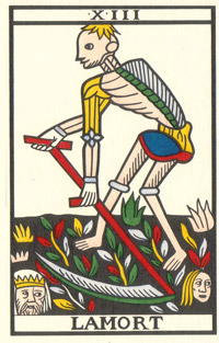 A Morte no Tarot de Jean Noblet restaurado por Jean-Claude Flornoy