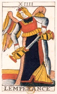 14. A Temperança no Tarot de Jean Noblet, 1650