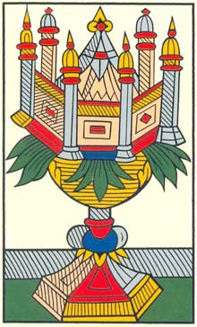 s de Copas no Tarot de Jean Noblet restaurado por Jean-Claude Flornoy