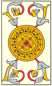 s de Ouros no Tarot de Jean Noblet restaurado por Jean-Claude Flornoy