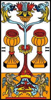 O Dois de Copas no Tarot de Marseille-Camoin