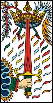 O s de Espadas no Tarot de Marseille-Camoin