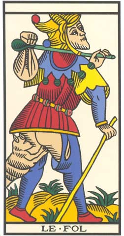 O Louco no Tarot de Marseille restaurado por Kris Hadar