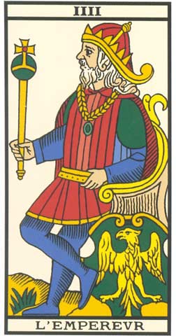 O Imperador no Tarot de Marseille restaurado por Kris Hadar