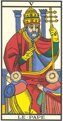 O Papa no Tarot de Marseille restaurado por Kris Hadar