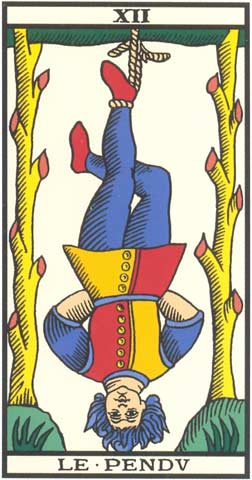 O Pendurado ou Enforcado no Tarot de Marseille restaurado por Kris Hadar