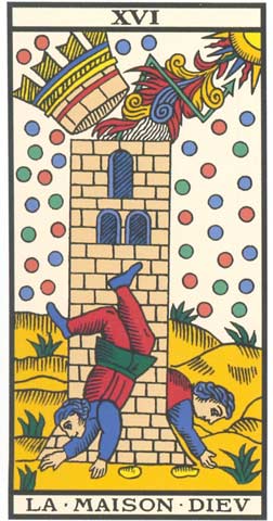 A Casa de Deus ou Torre no Tarot de Marseille restaurado por Kris Hadar