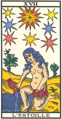 A Estrela no Tarot de Marseille restaurado por Kris Hadar