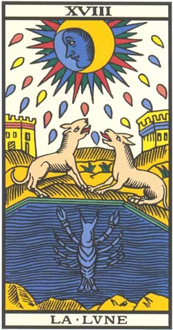 A Lua no Tarot de Marseille restaurado por Kris Hadar