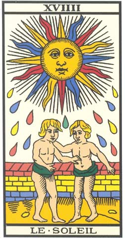 O Sol no Tarot de Marseille restaurado por Kris Hadar