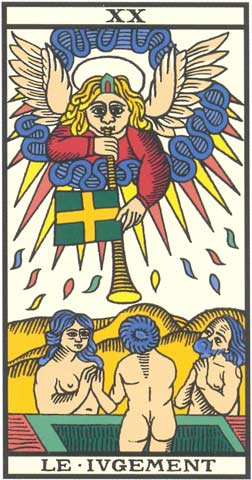 O Julgamento no Tarot de Marseille restaurado por Kris Hadar