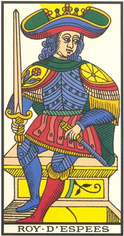 Rei  de Espadas no Tarot de Marseille restaurado por Kris Hadar