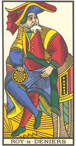 Rei de Ouros no Tarot de Marseille restaurado por Kris Hadar