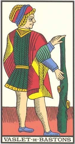 Valete de Paus no Tarot de Marseille restaurado por Kris Hadar