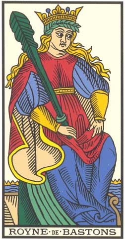 Rainha de Paus no Tarot de Marseille restaurado por Kris Hadar