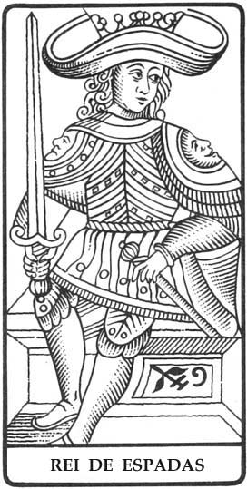 Rei de Espadas, gravura do Tar de Marselha-Pensamento