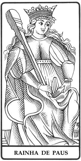 Rainha de Paus, gravura do Tar de Marselha-Pensamento
