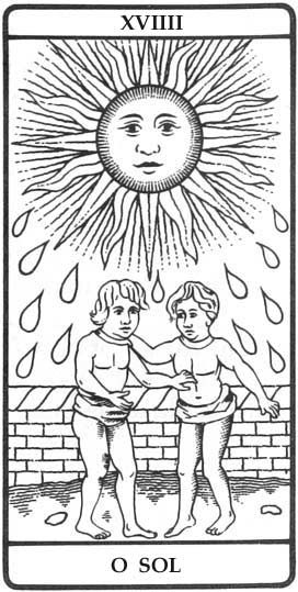 O Sol, gravura do Tarô de Marselha da Ed. Pensamento