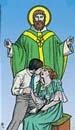 6. So Valentino (Os Enamorados) no Tarot dos Santos de Robert Place
