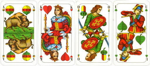 Tipologias de baralho - As cartas do baralho alemão