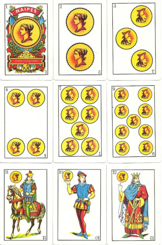 Tipologias de baralho - As cartas de baralho espanhol