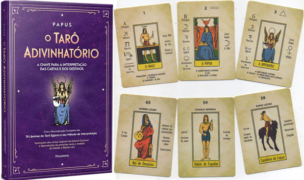 Tarô Adivinhatório de Papus - capa e cartas