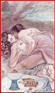 Dois de Copas no Sexual Magic Tarot