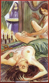 Três de Espadas no Sexual Magic Tarot