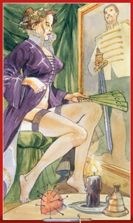 Rainha de Espadas no Sexual Magic Tarot