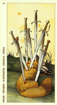 Oito de Espadas no Tarot of Dürer