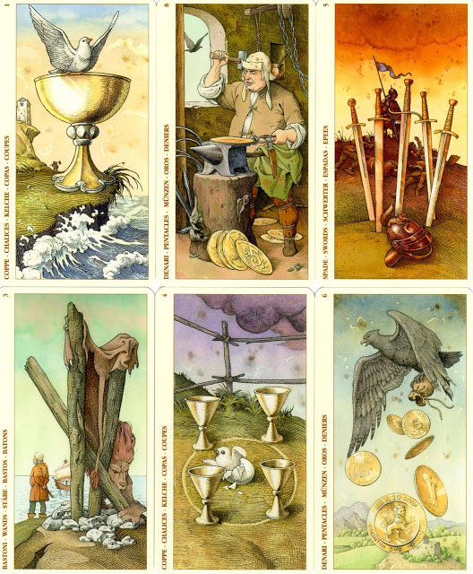 Exemplos de cartas do Tarô de Drer