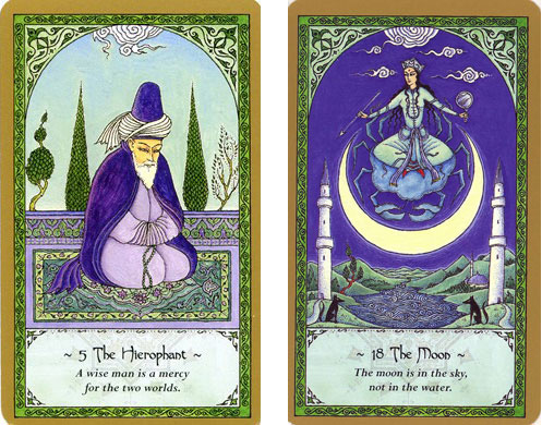 O Hierofante e a Lua no Tarot Rumi