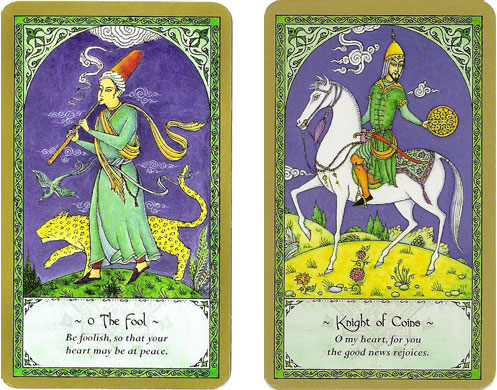 O Louco e o Rei de Ouros no Rumi Tarot