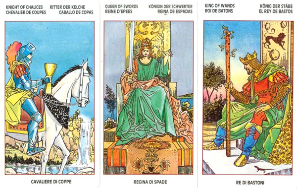 Cartas da corte bno Universal Tarot 