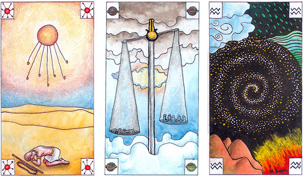 Tarot Ad'Or: 19 - Consciência, 20 - Resgate e 21 - Universo