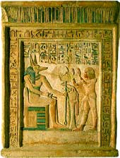 Ipis, o escriba, reverencia Anubis - pintura do séc. 14 a.C.