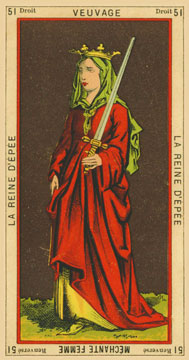 Thoth Etteillla - Rainha de Espadas, Viuvez
