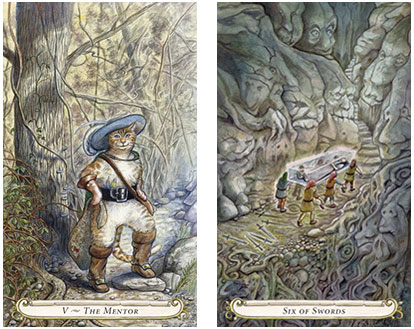 Fairy Tale Tarot : Gato de Botas e Branca de Neve