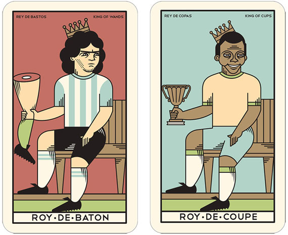 Reis de Paus e de Ouros - Maradona e Pelé