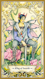 Rei de Espadas no Mystic Faerie Tarot