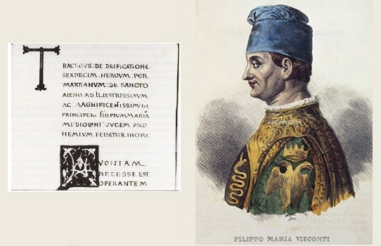 Medalha e perfil do Visconti Sforza